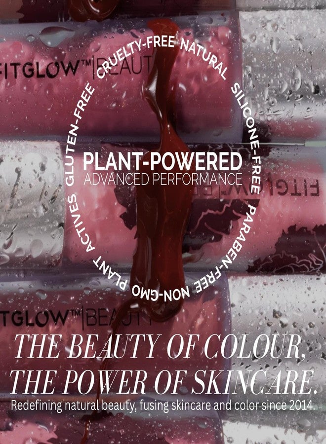 FITGLOW Beauty Lip Colour Serum | Hydrating Lip Gloss | Plumping Anti-Aging Lip Treatment | Natural Shine with Pomegranate Sterols & Collagen | Buildable Color for Dry Chapped Lips | Juice - 10g - Image 5